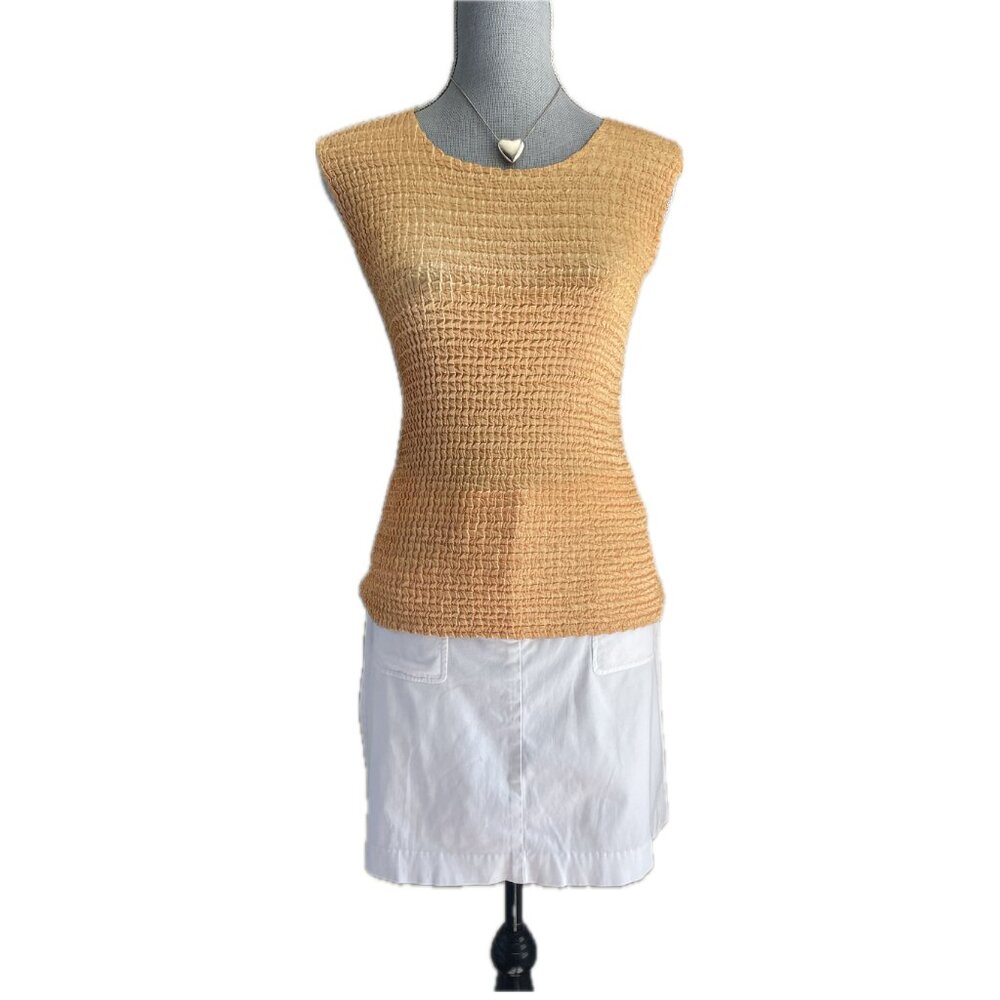 Nicola Plisse top Butter Yellow Size medium